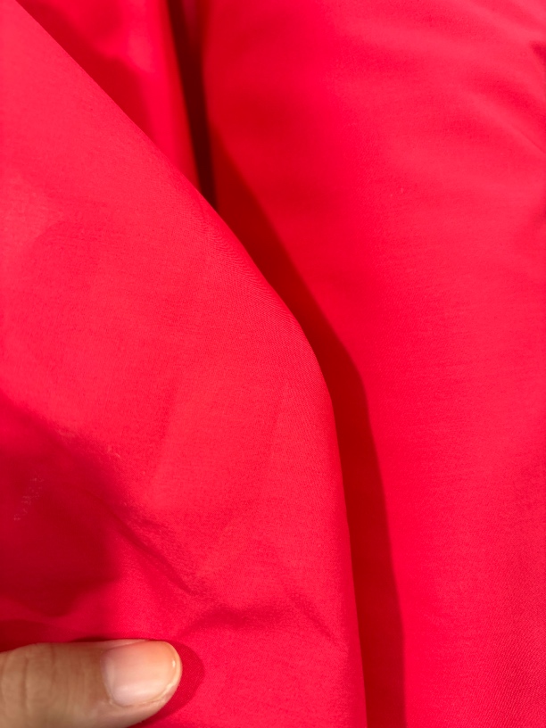 237 3米纯棉面料 府绸正红色
