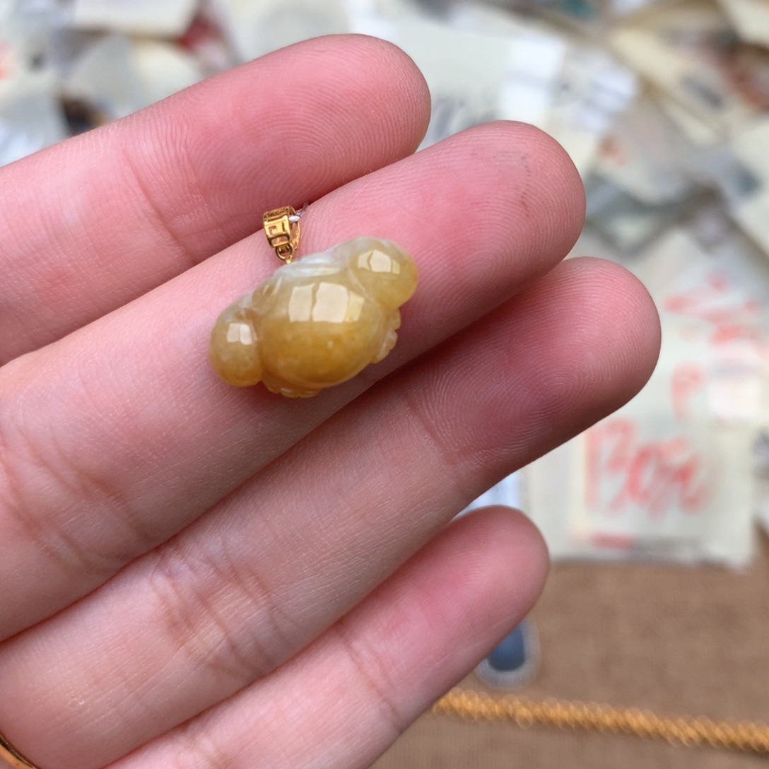 【闪购商品】18K金镶嵌挂件翡翠一