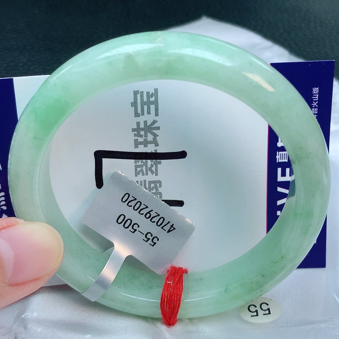 翡翠手镯未镶嵌缅甸天然A货翡翠55