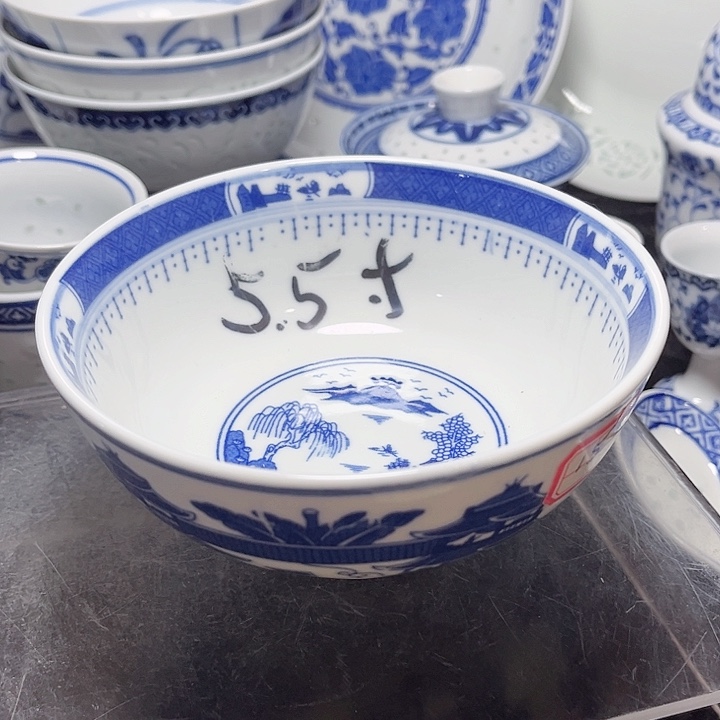 碗青花梧桐5.5寸饭碗