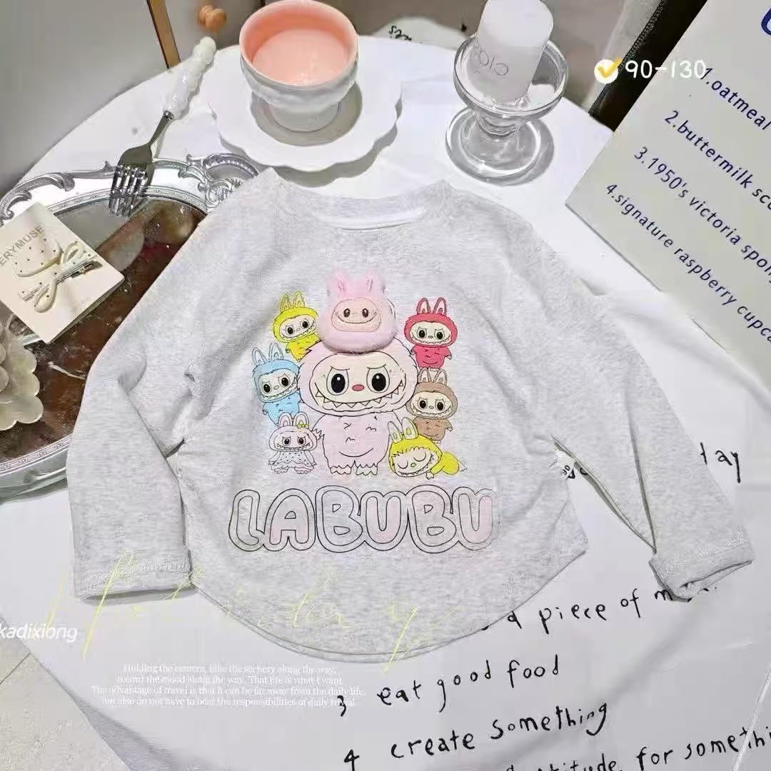 【001-200】高品质品牌女童男童打底卫衣套装牛仔秋冬款