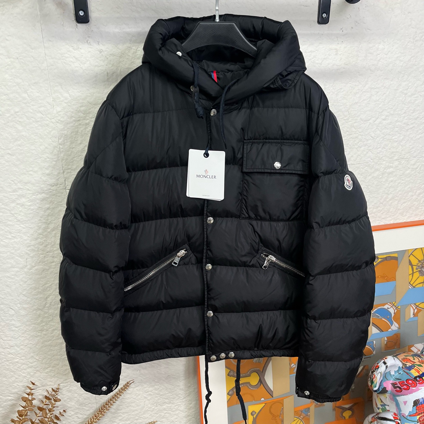 未使用 MONCLER 口袋连帽羽绒服/5码/251142