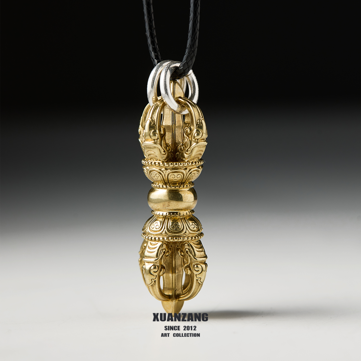 925银银制品 官格 铜版五股杵吊坠 配饰