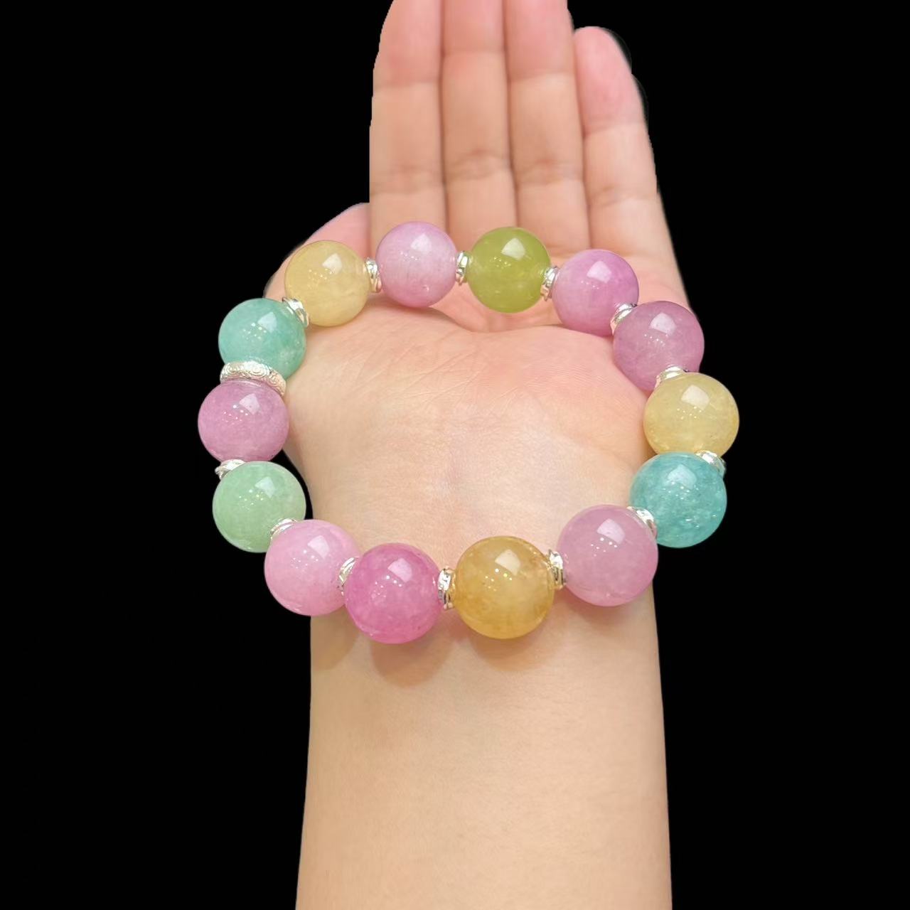 马卡龙萤石多宝手串 E09-25