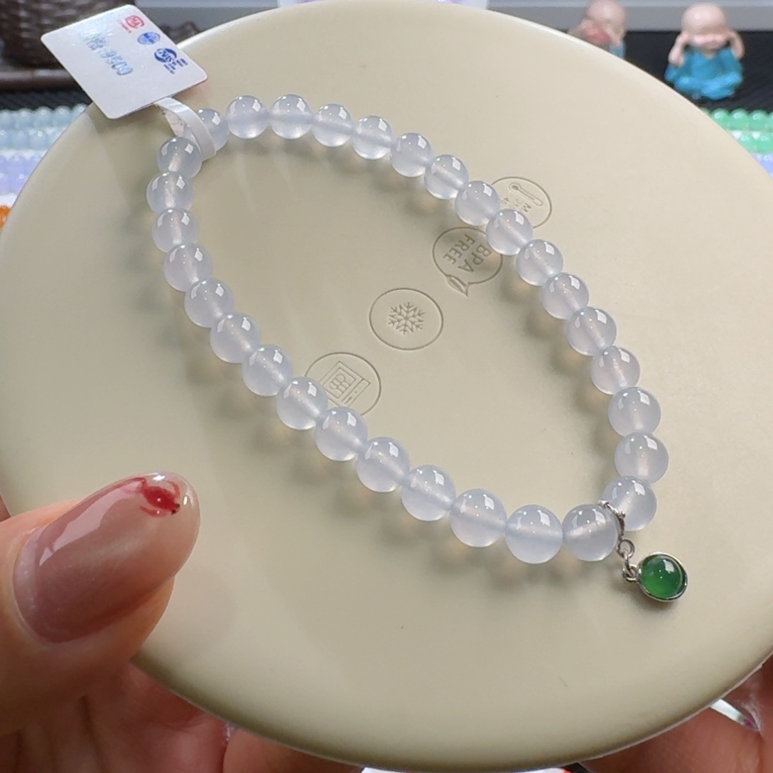 翡翠手链未镶嵌高冰紫单圈6mm