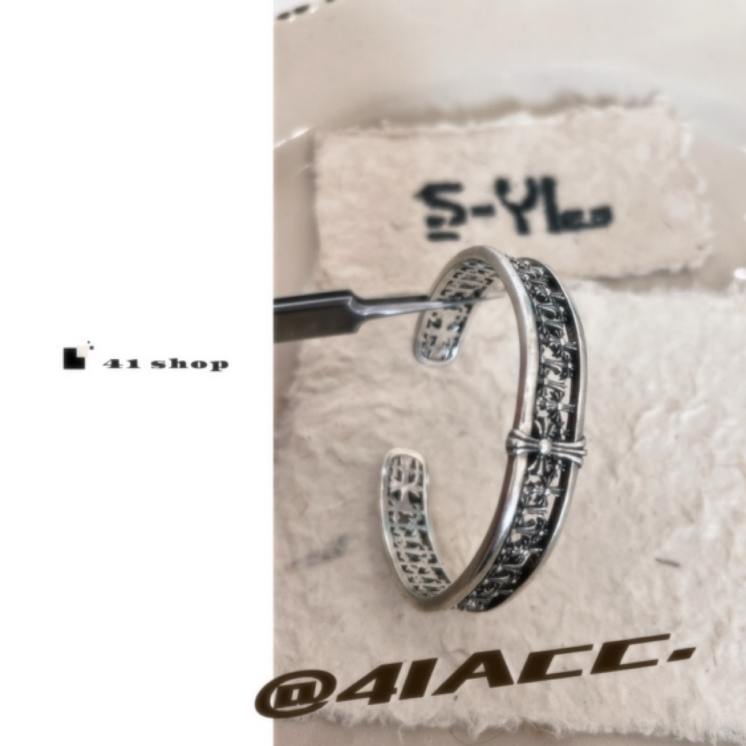 纯铜手镯 A463 克克满串镂空十字做旧款手镯