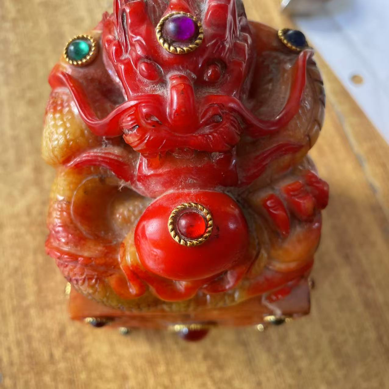 415---- 龙 抱珠 璋 家居摆件