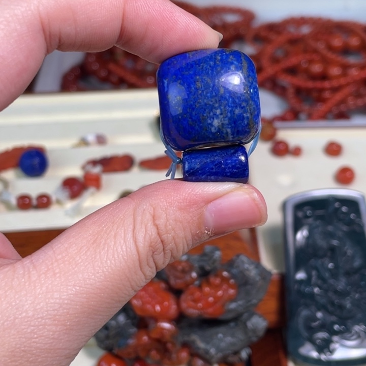 青金石未镶嵌颈饰113