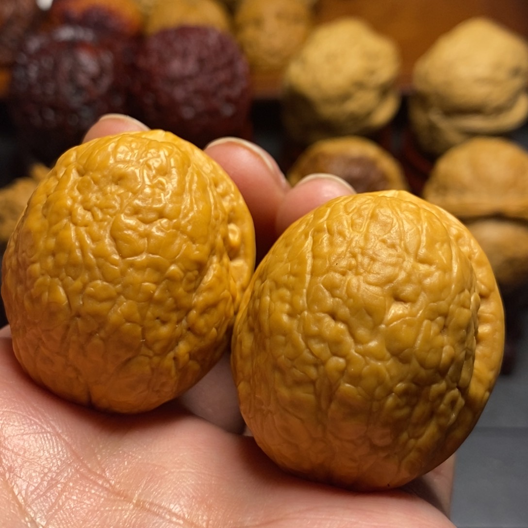 文玩核桃把件35尺金蟒龙蛋