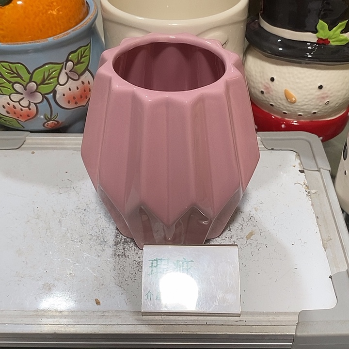 紫砂花盆多肉植物盆瑕疵有孔