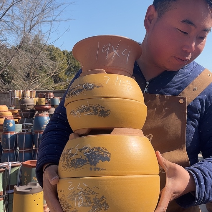 紫砂紫砂花盆盆栽