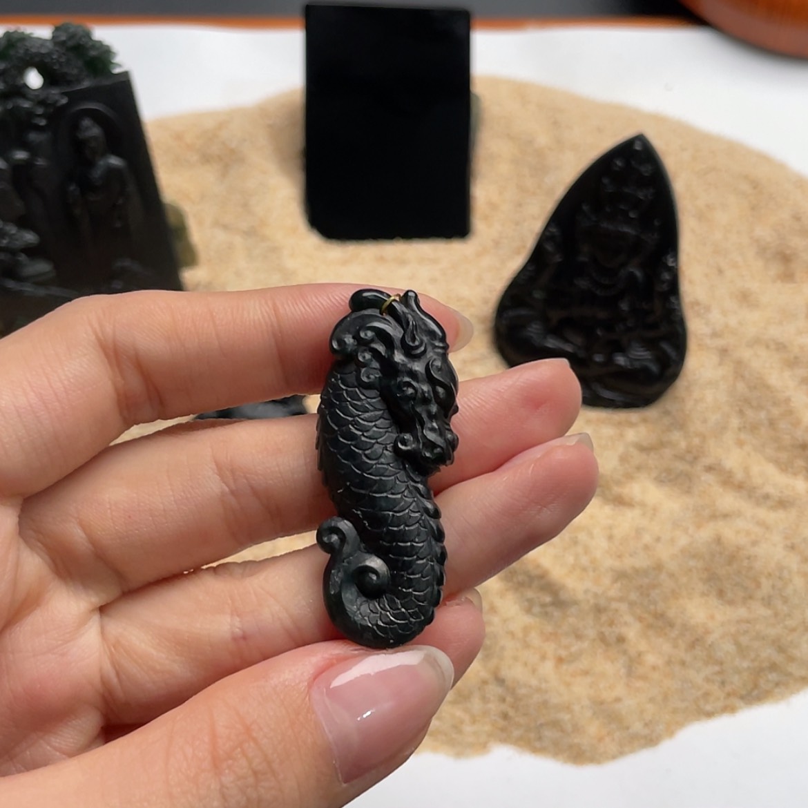 【闪购商品】定制翡翠未镶嵌墨翠