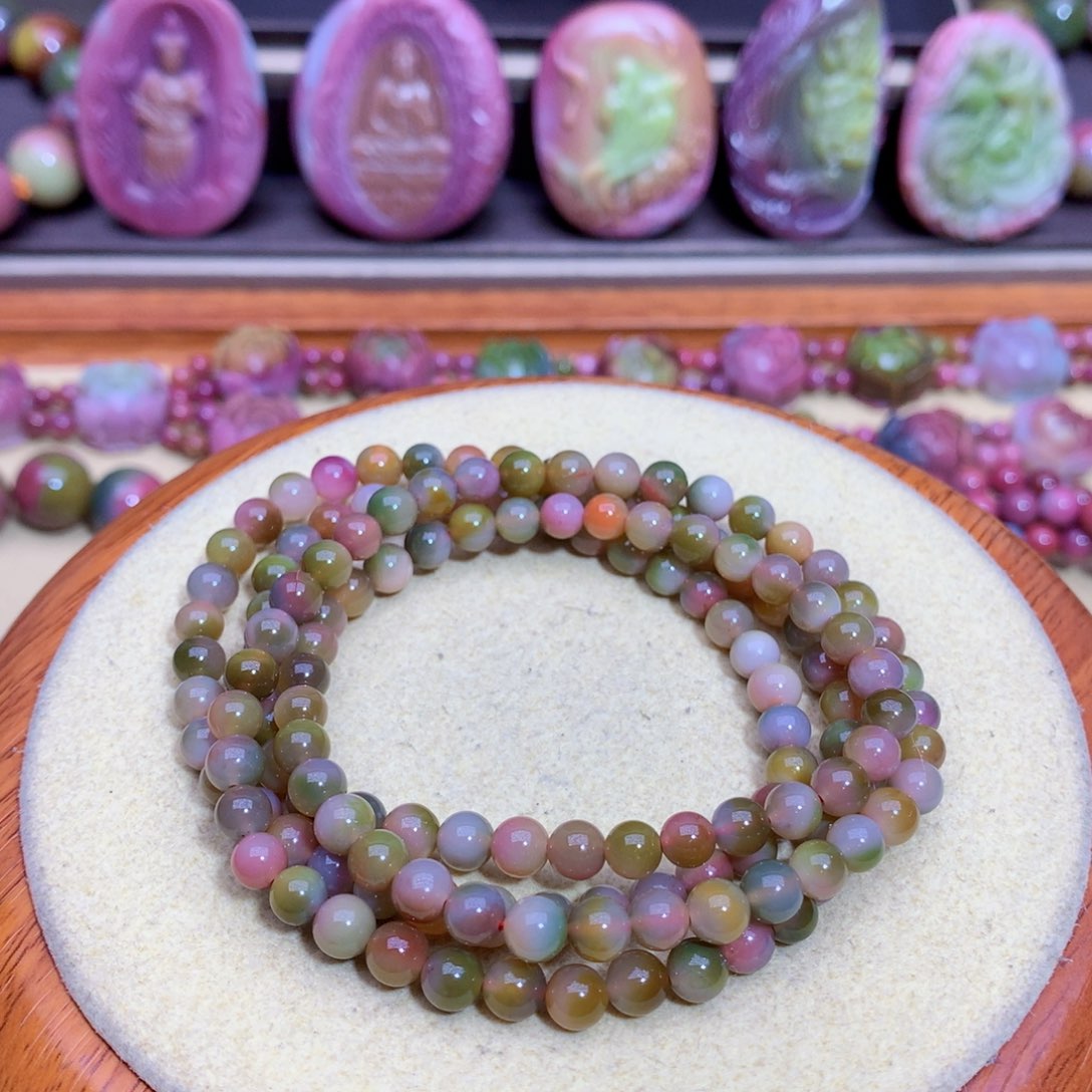 玛瑙手链未镶嵌盐源