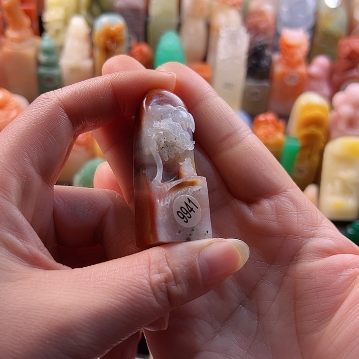 寿山石印石周*手工定制1.8厘米，包刻