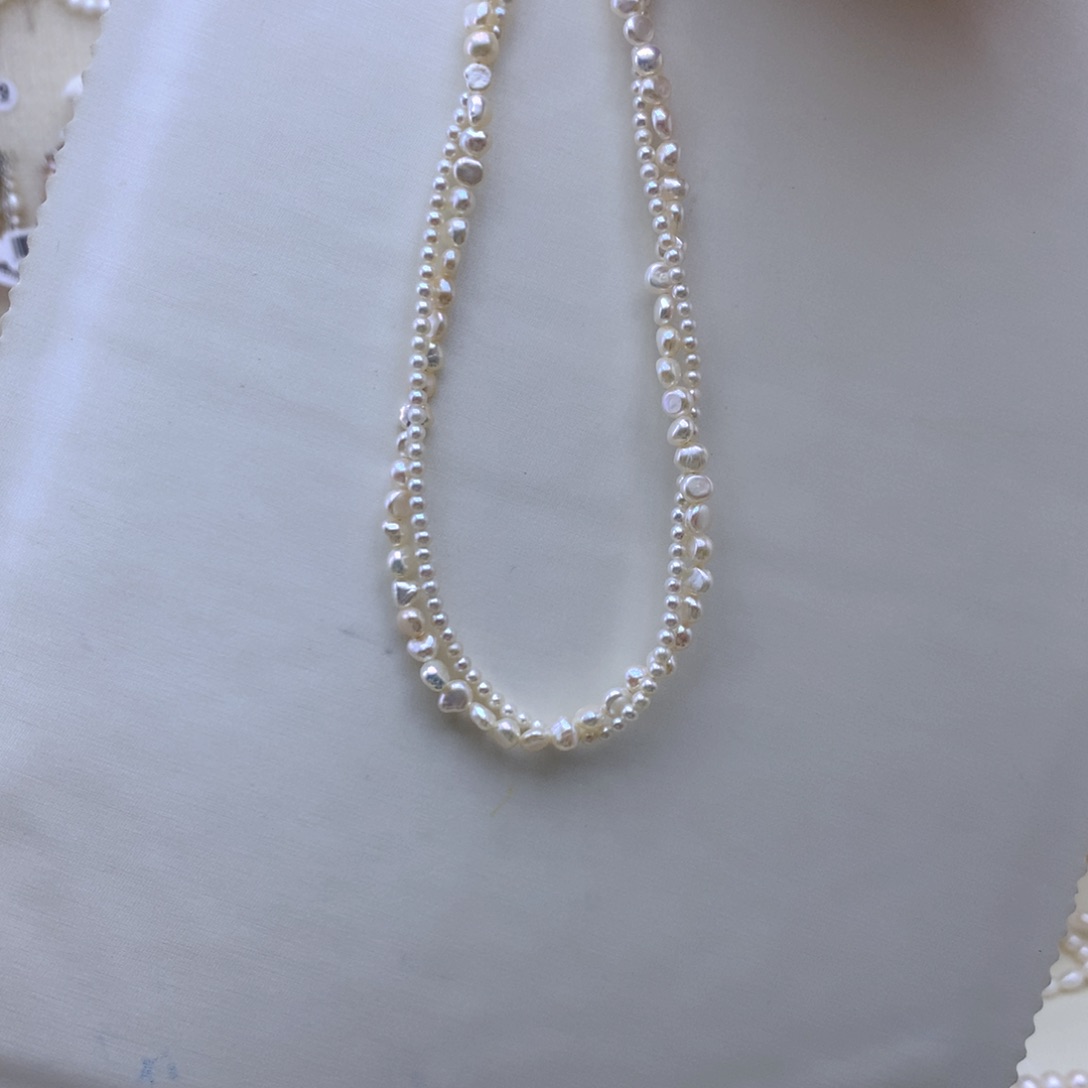 淡水珍珠银S925镶嵌颈饰