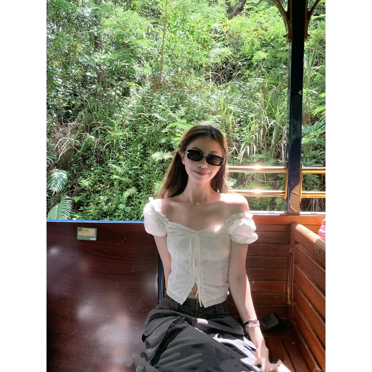 徐秋阳  轻法少女  春季新款百搭时尚休闲显瘦显白短袖9715