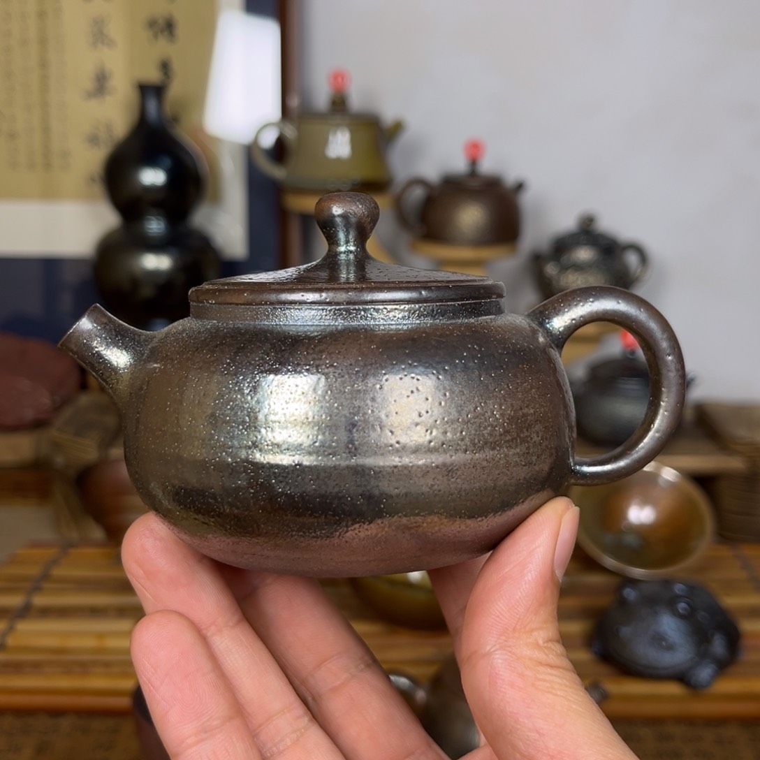 壶建水紫陶紫泥柴烧微瑕捡漏170c c