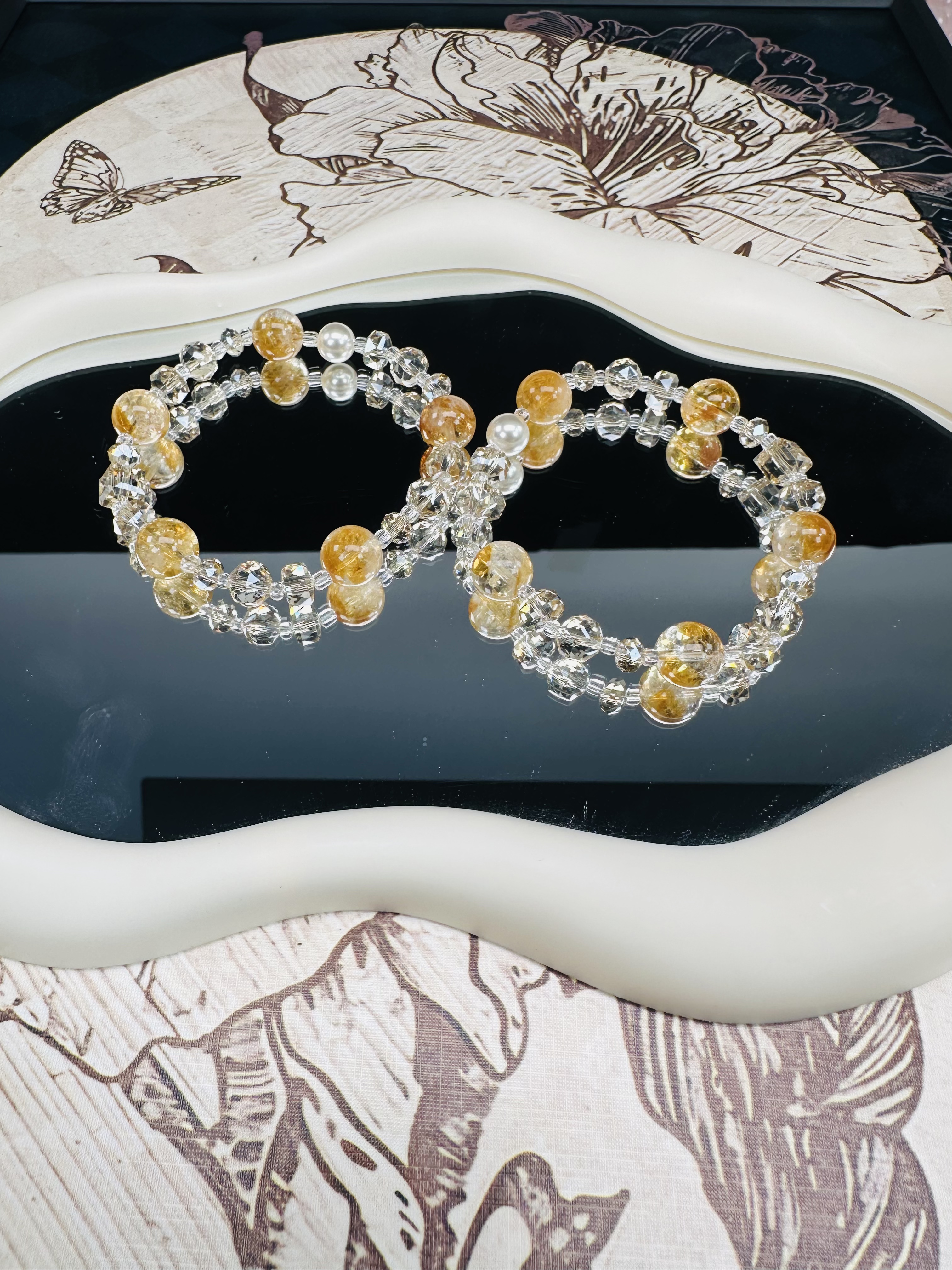 【新人必入】天然黄水晶设计款水晶手链多样性发其一w1020