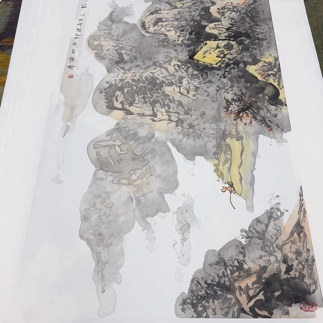 国画贾述轩三尺童
