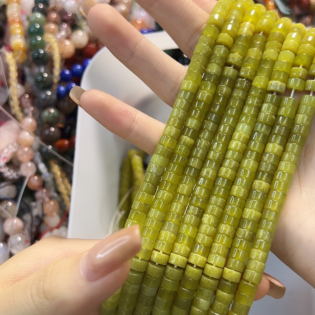 玛瑙/玉髓未镶嵌珠宝半成品卡6直切岫玉一条