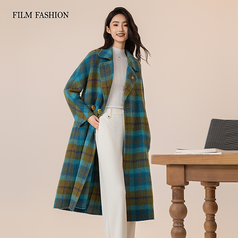 【不上】一电影一时装冬季新款双面呢长款外套羊毛女 FFEG143655