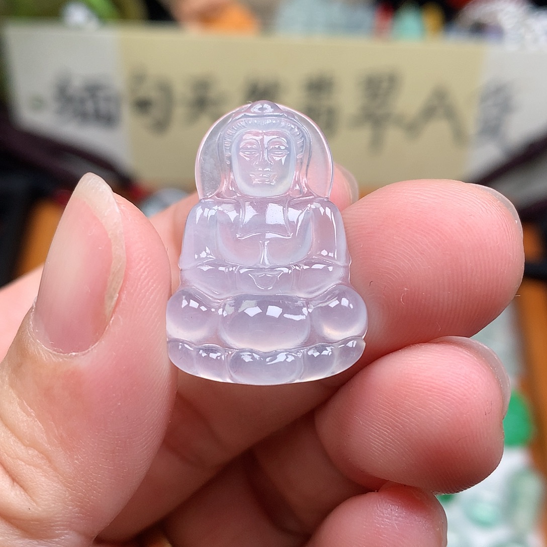 翡翠散珠缅甸天然A货翡翠冰种观音