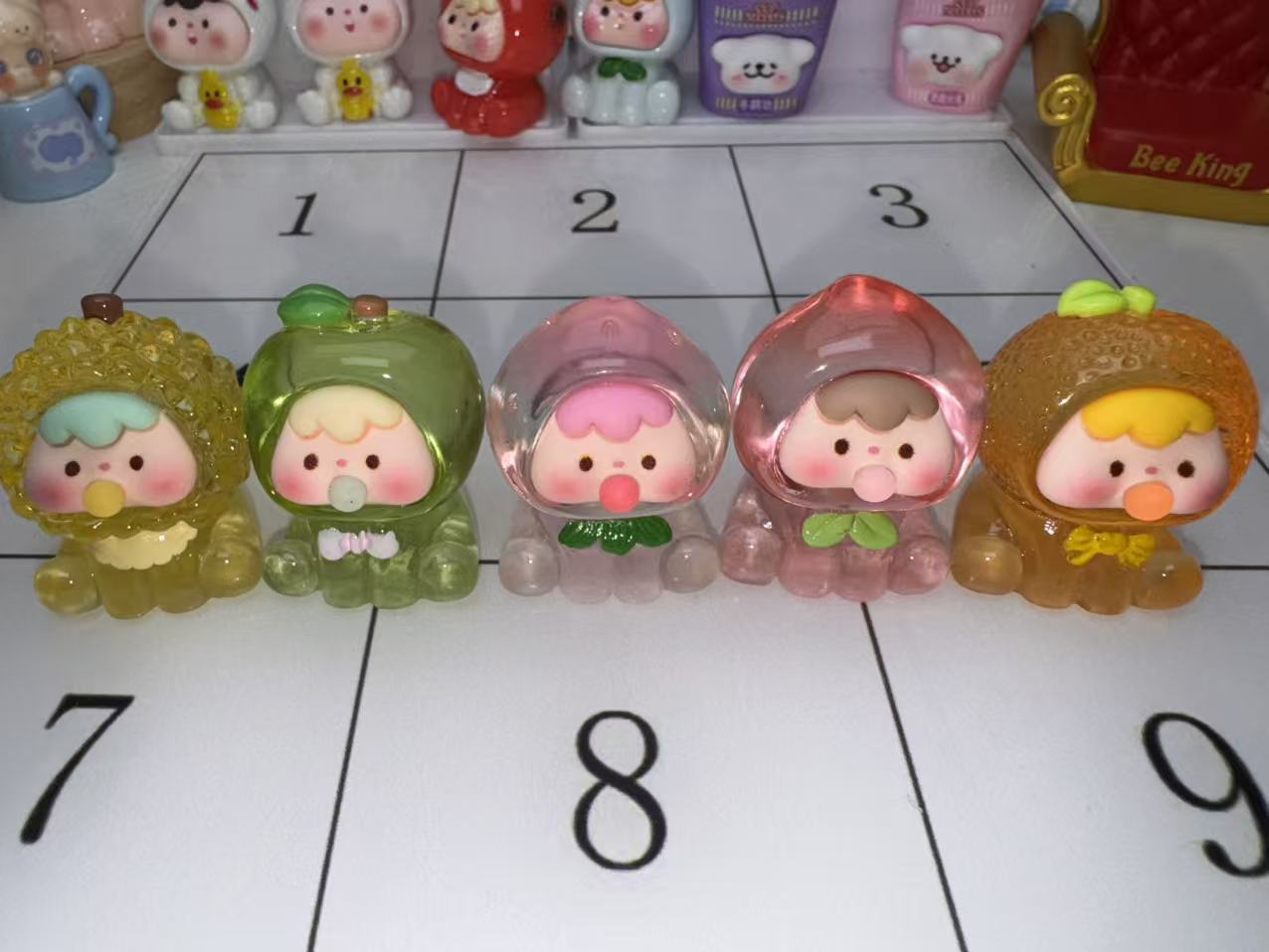 高透吐泡泡水果崽崽树脂DIY桌面摆件