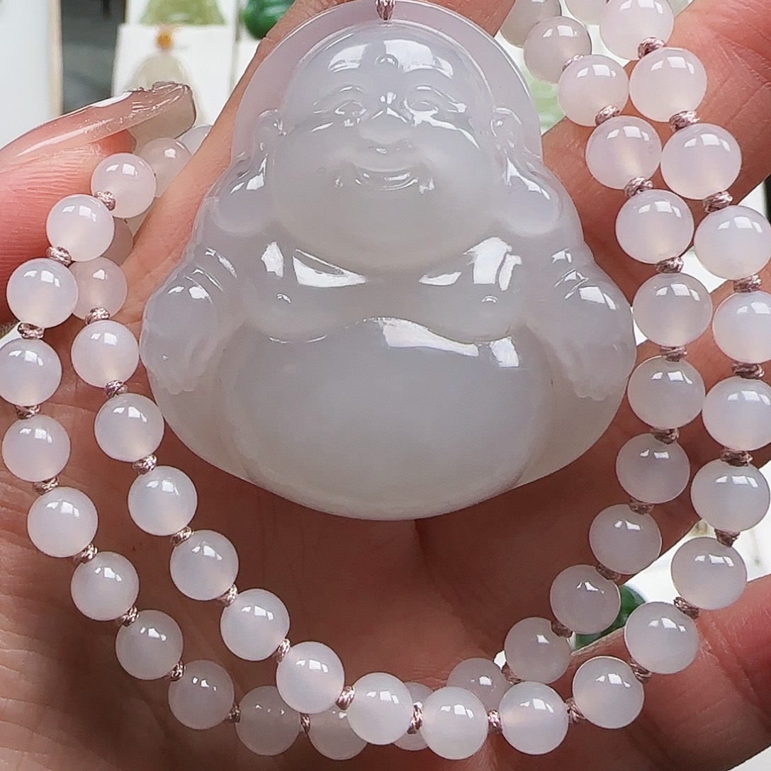 正***间和田玉足金镶嵌颈饰43.8