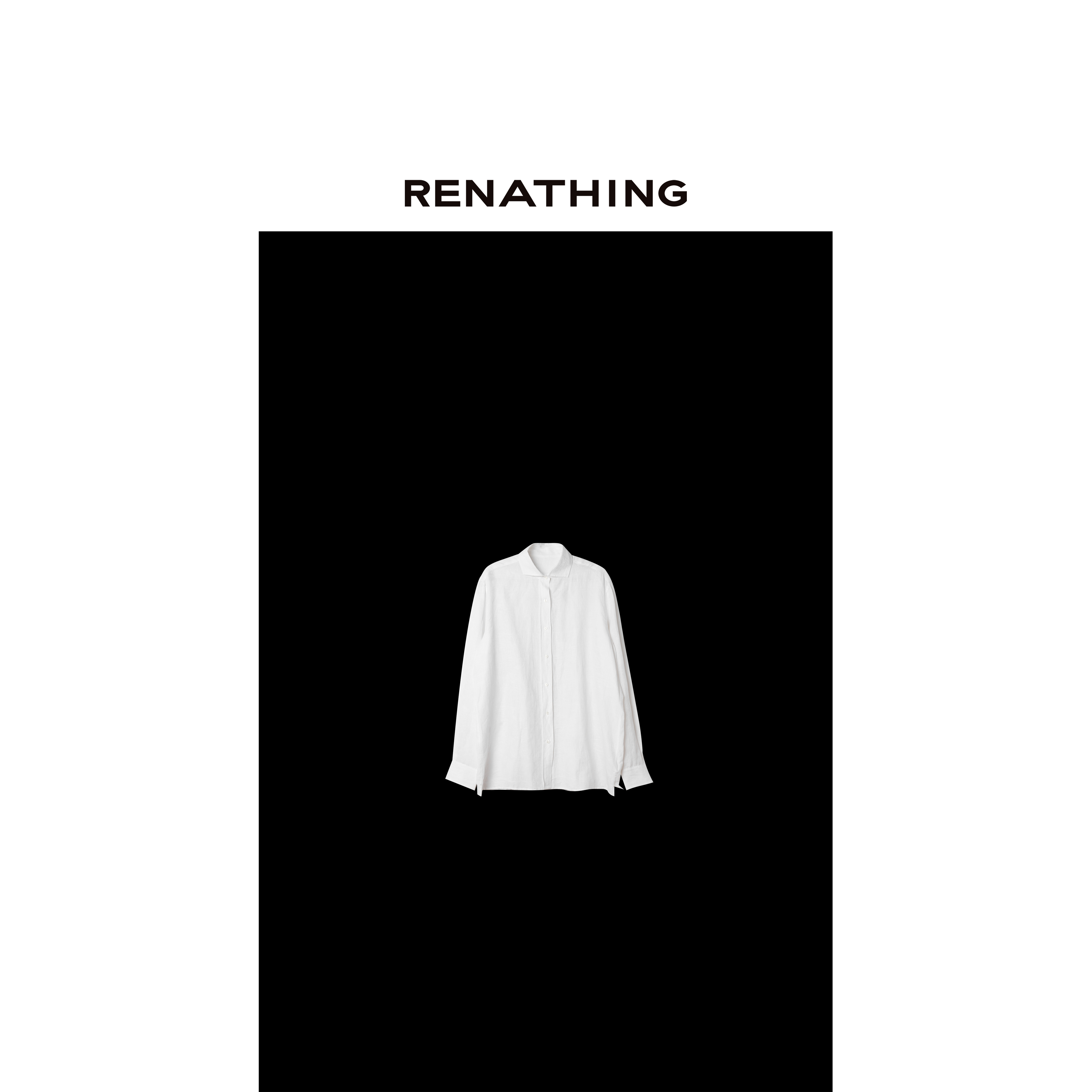 【RENATHING】宽松无性别中长款衬衫