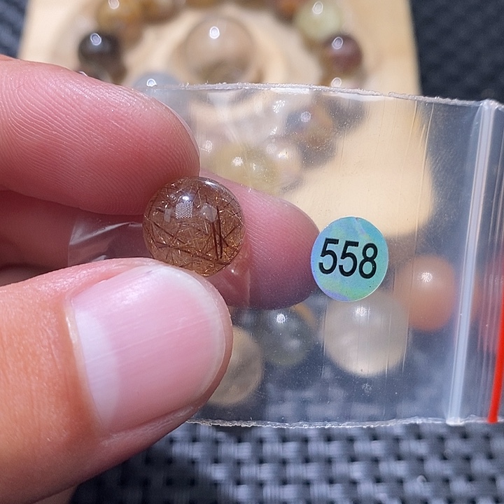 漪***漪手链未镶嵌发晶天然水晶手串