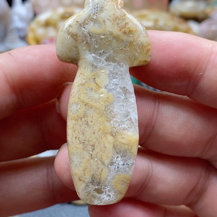 硅化珊瑚（珊瑚玉）颈饰未镶嵌