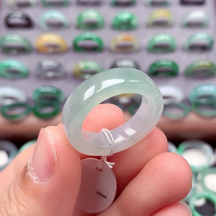 翡翠未镶嵌戒指20-21号