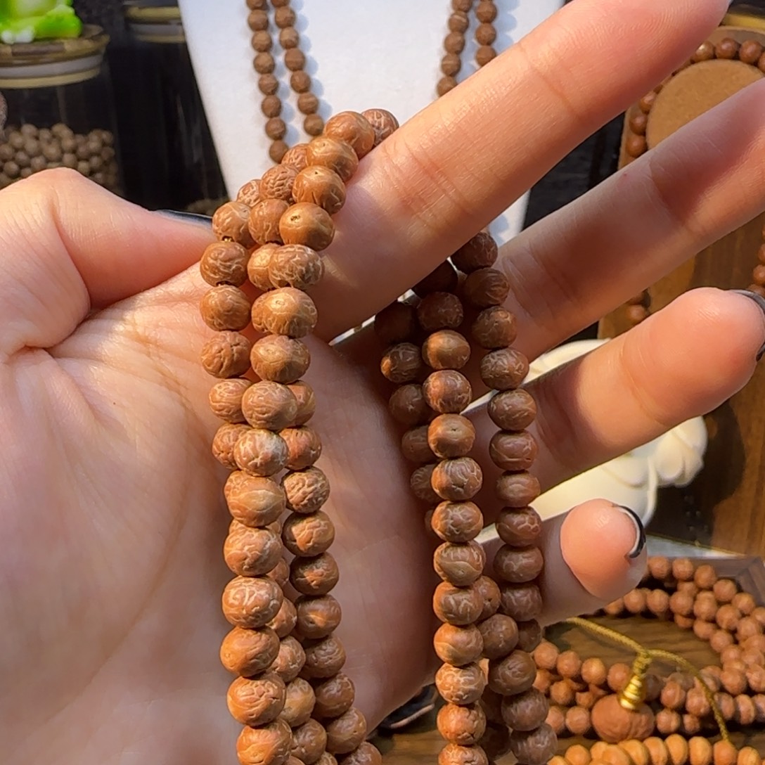 吊坠凤眼菩提国产酸枣核108颗