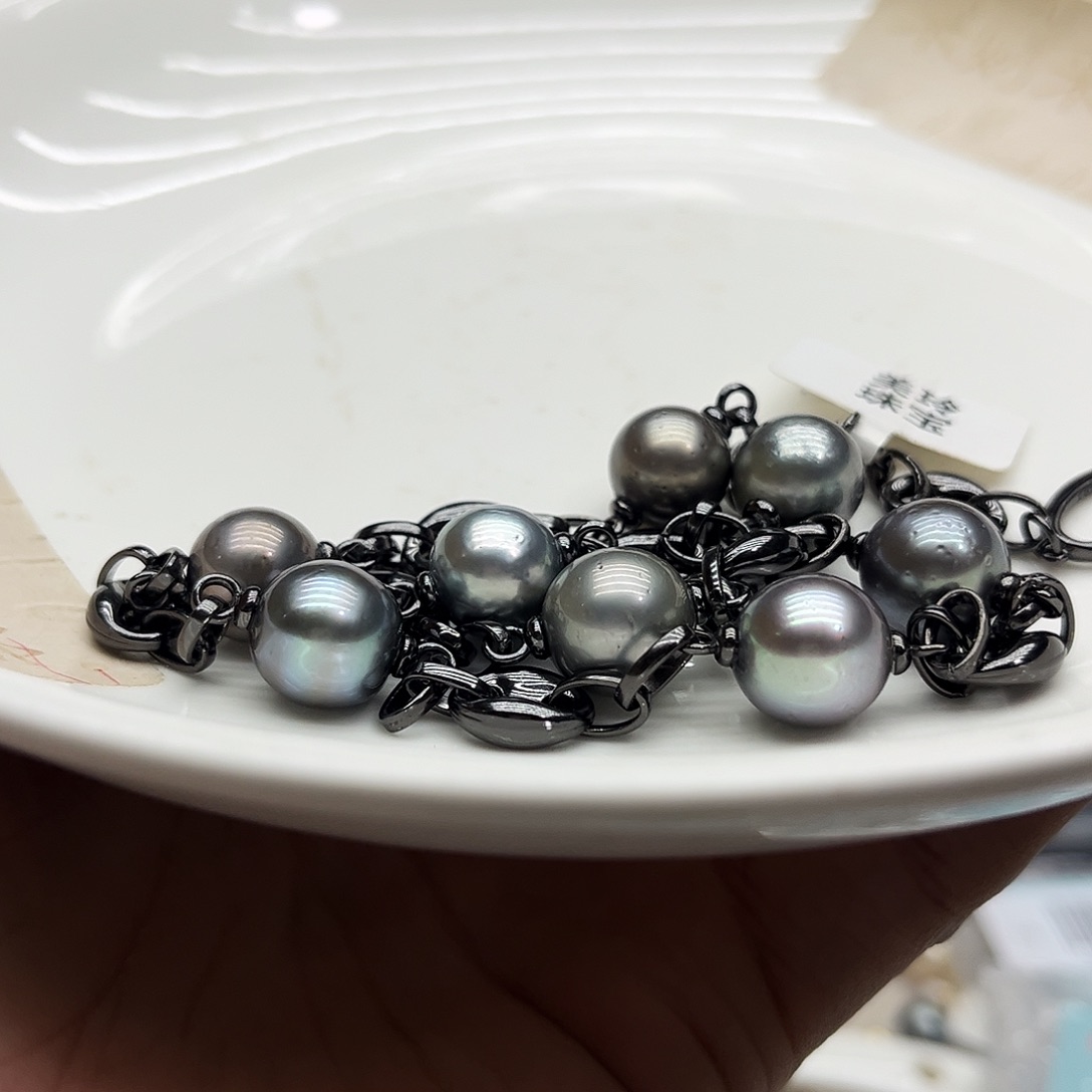 银S925镶嵌海水珍珠颈饰