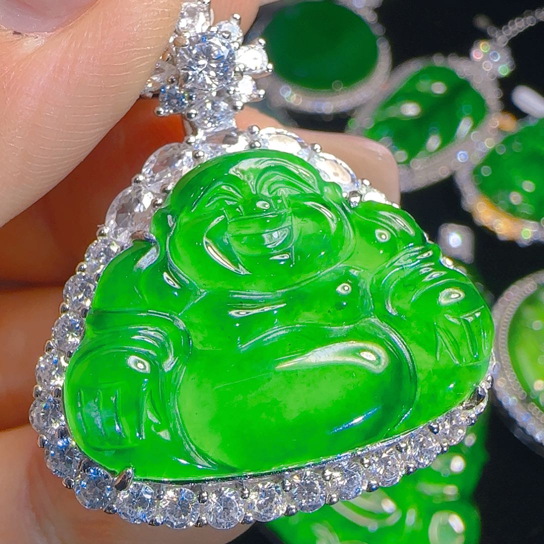 翡翠吊坠(赠链)银S925镶嵌