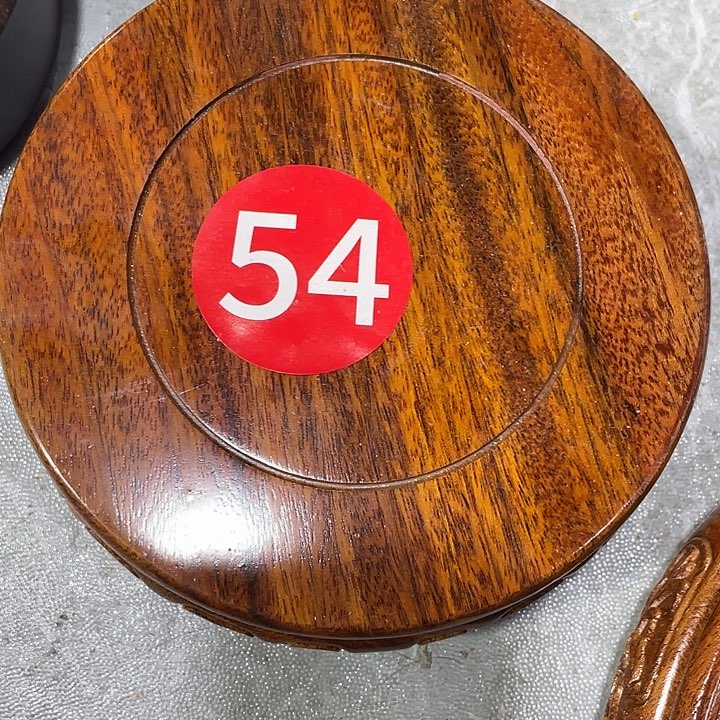 清***月紫砂红木底座工艺品红木底座工艺品16公分