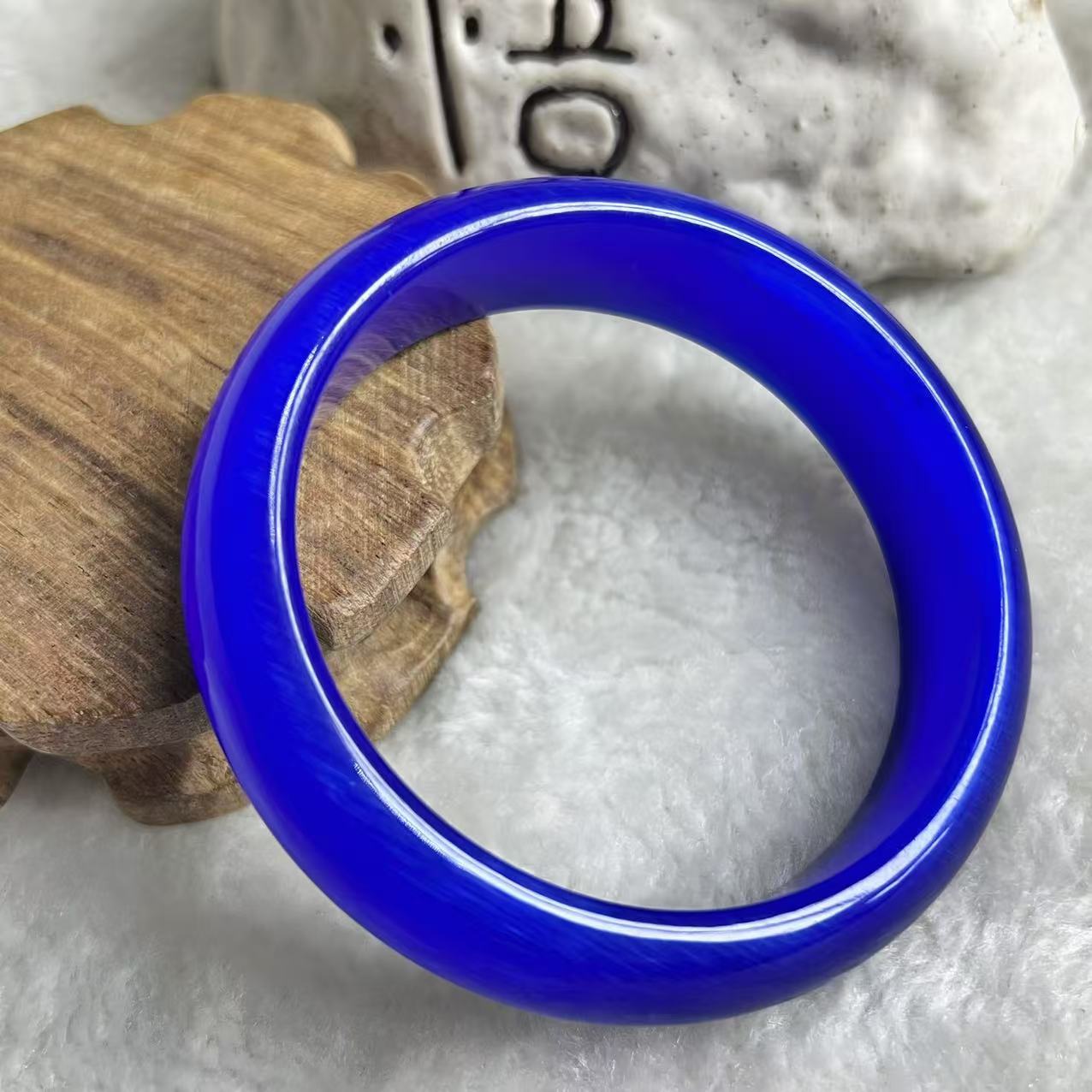 Y典藏品  蓝宽版高端手镯美观大气美轮美奂尽显魅力