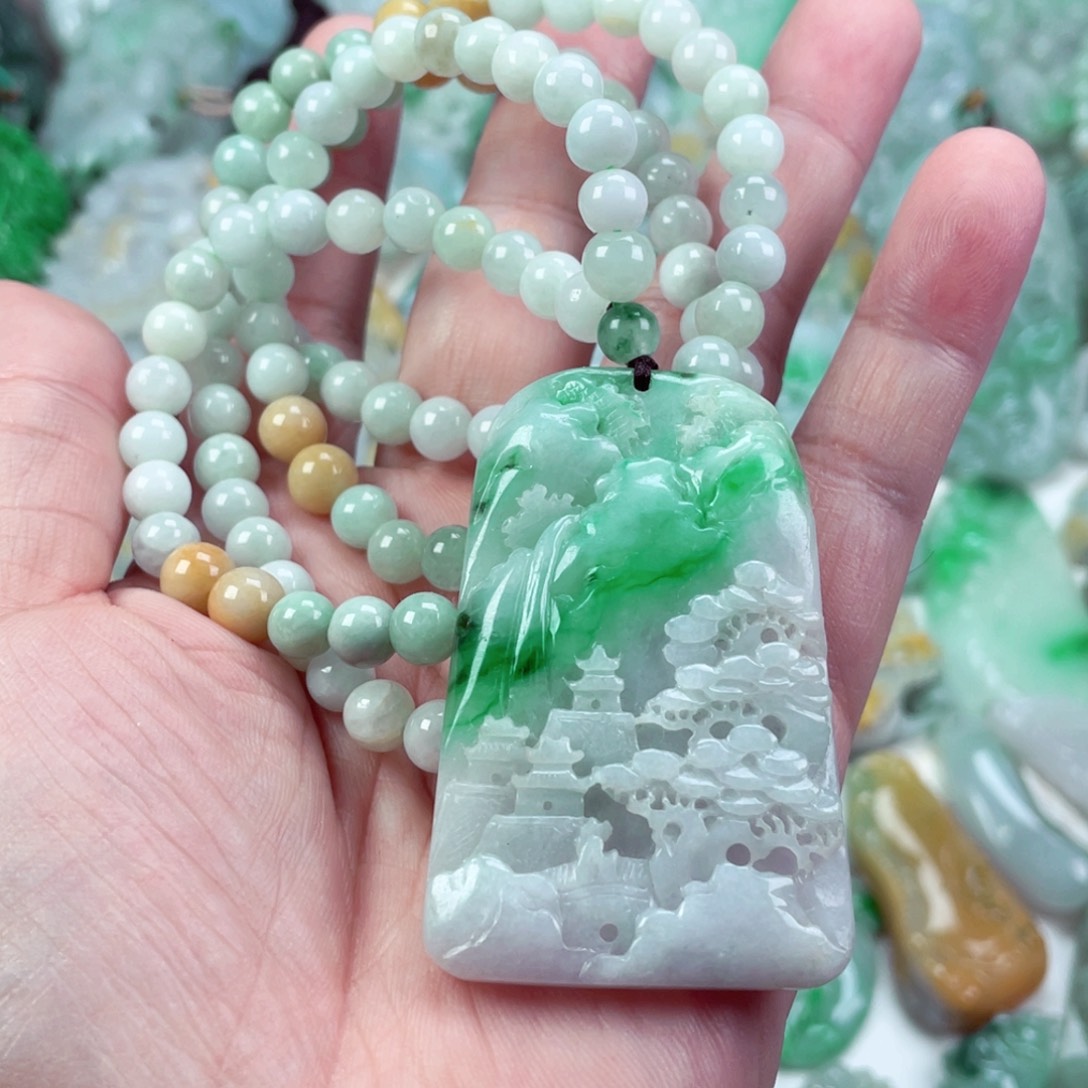 翡翠未镶嵌吊坠(不含链)