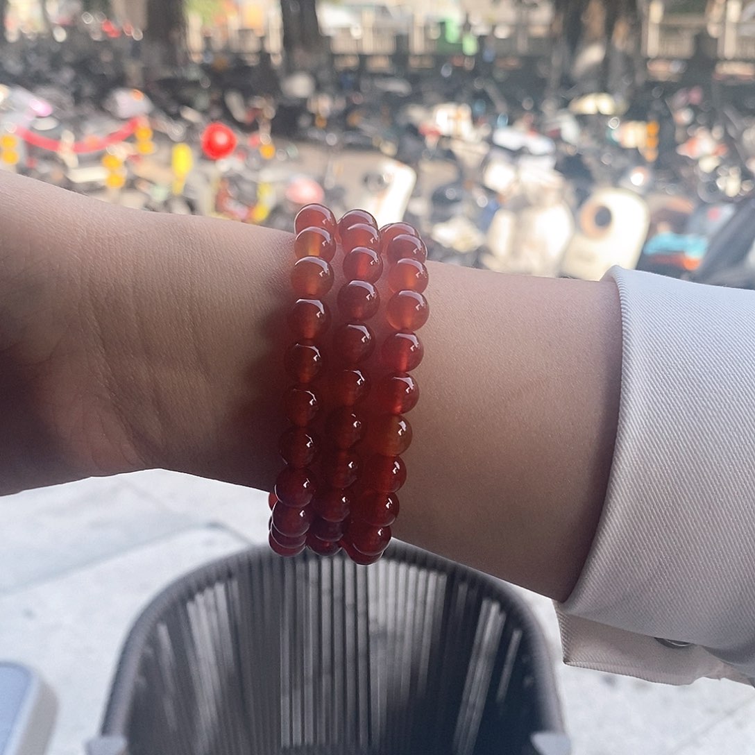 玛瑙/玉髓未镶嵌珠宝半成品天然玛瑙手链