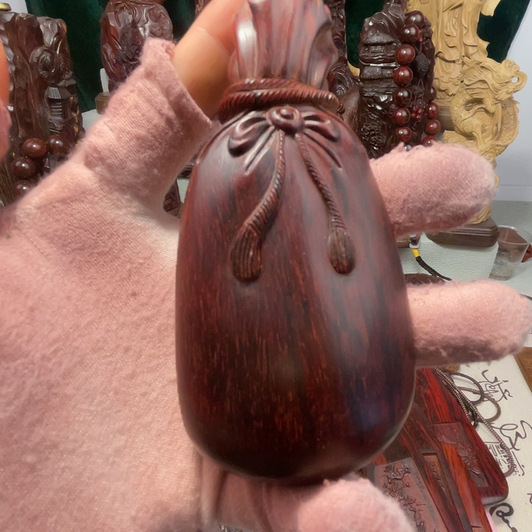 檀香紫檀（小叶紫檀）福袋，钱袋，97克