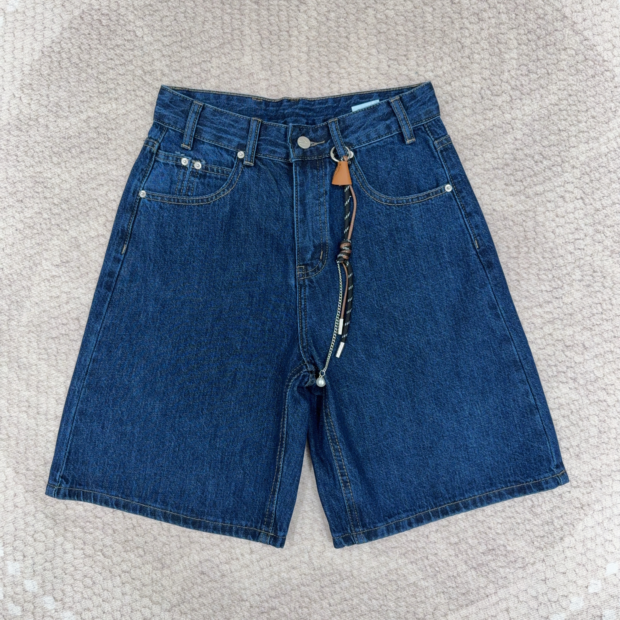 【MY SHAN】夏季新款时尚休闲百搭韩版小众气质显瘦牛仔短裤7656