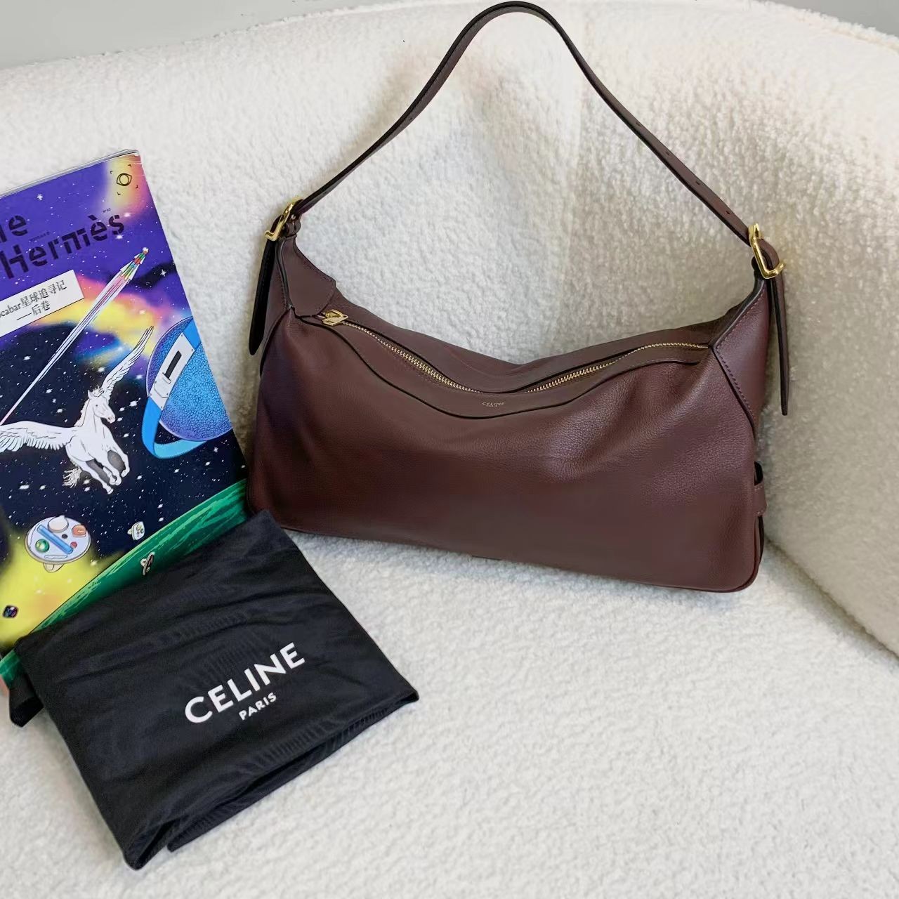 99新 Celine/思琳  壹臻/e酒红色romy中号 47381338