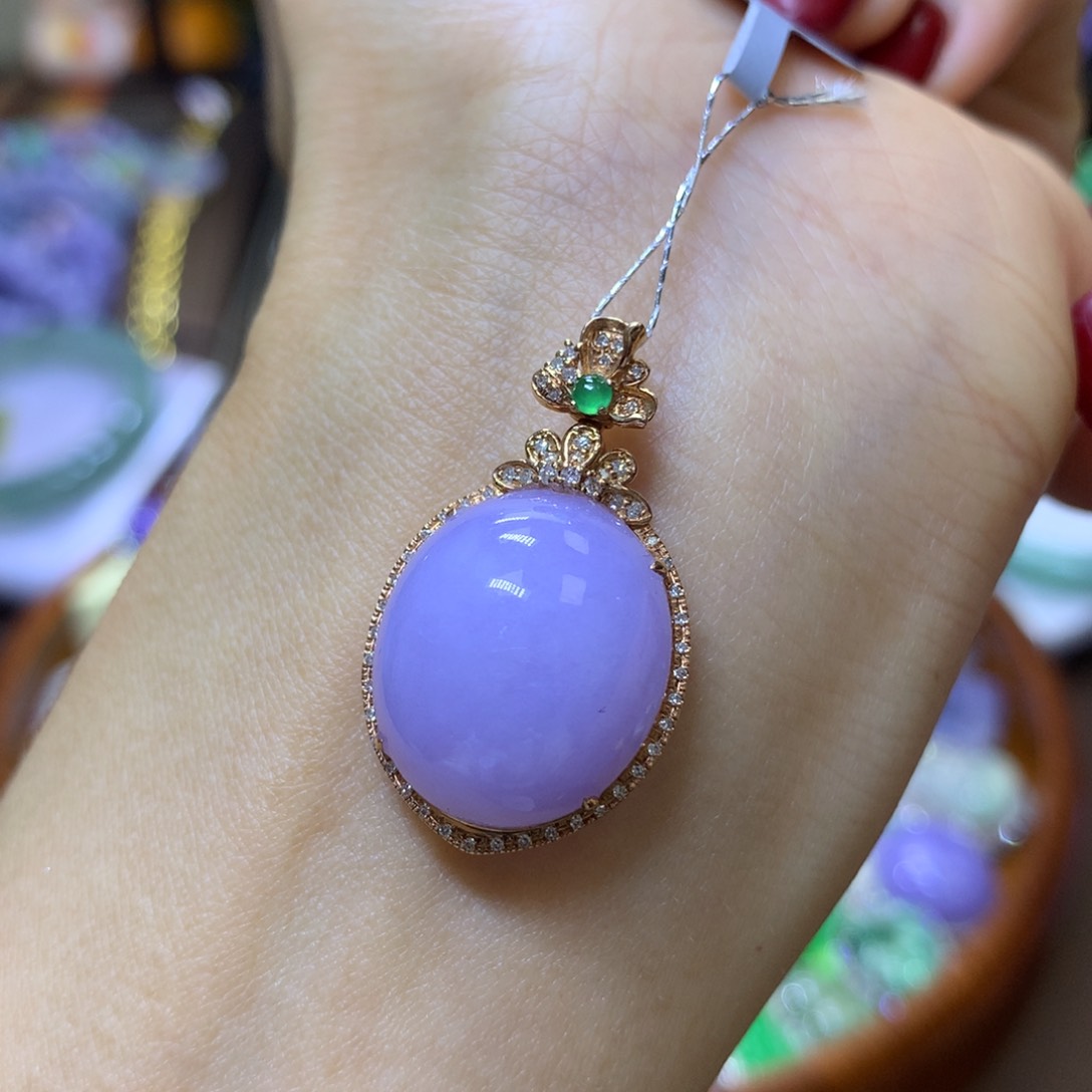 【闪购商品】翡翠颈饰18K金镶嵌翡翠