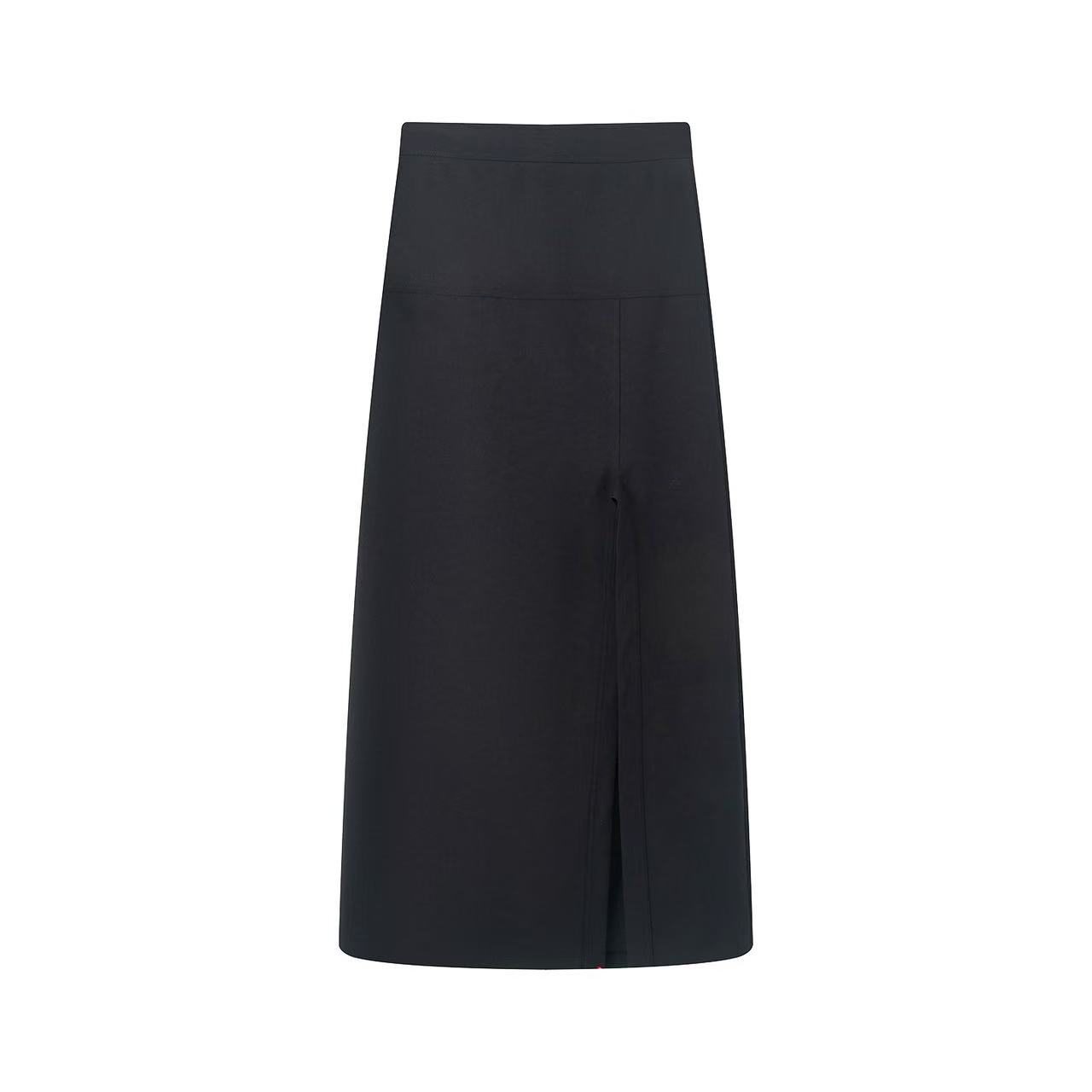 早春迪家同款时尚A字裙开叉半身裙高腰气质21722