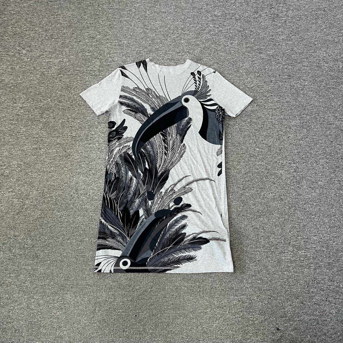 99新 Alexander McQueen/亚历山大·麦昆 爱马仕 印花 短袖 T恤裙