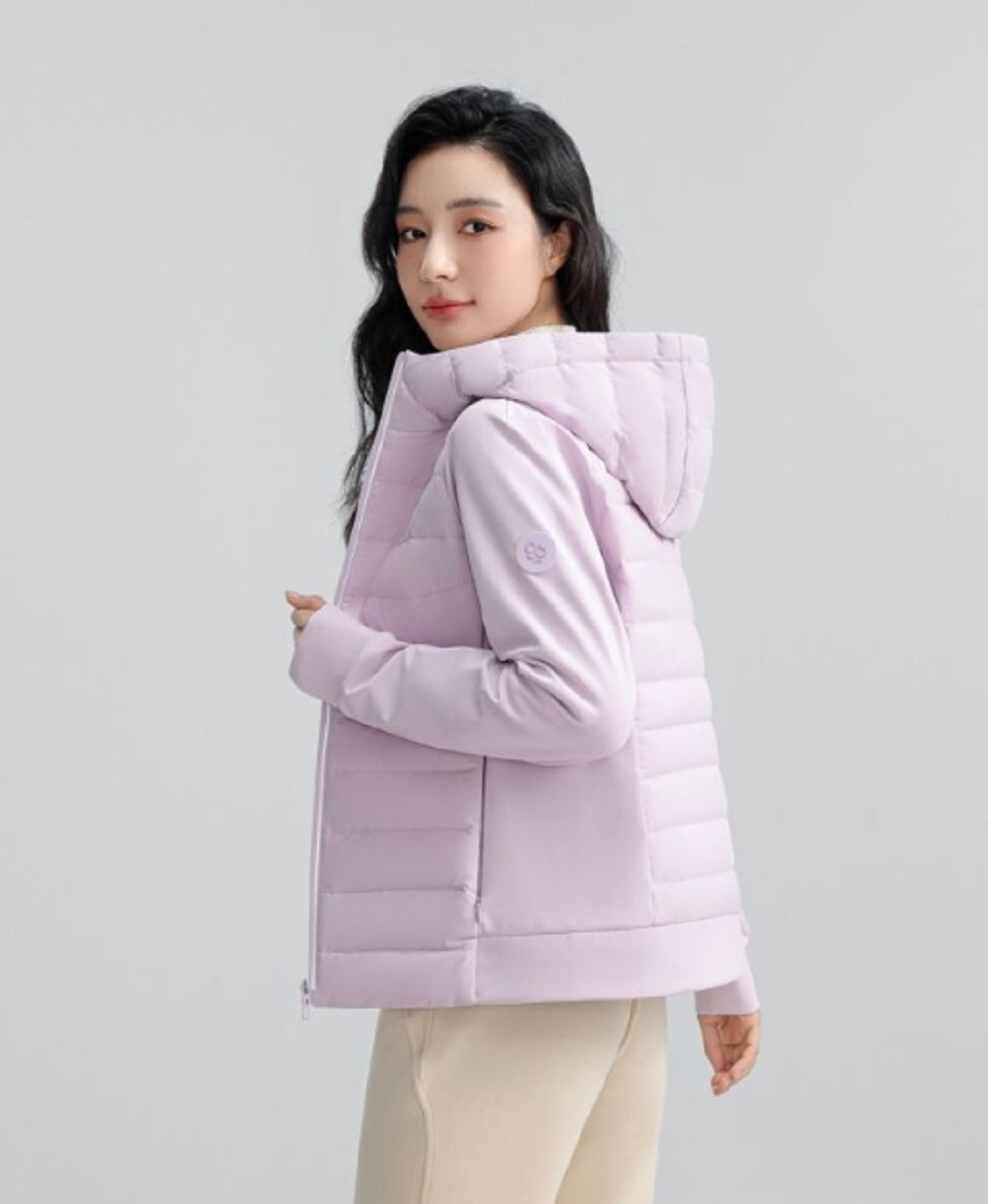 轻薄羽绒服女连帽瑜伽款