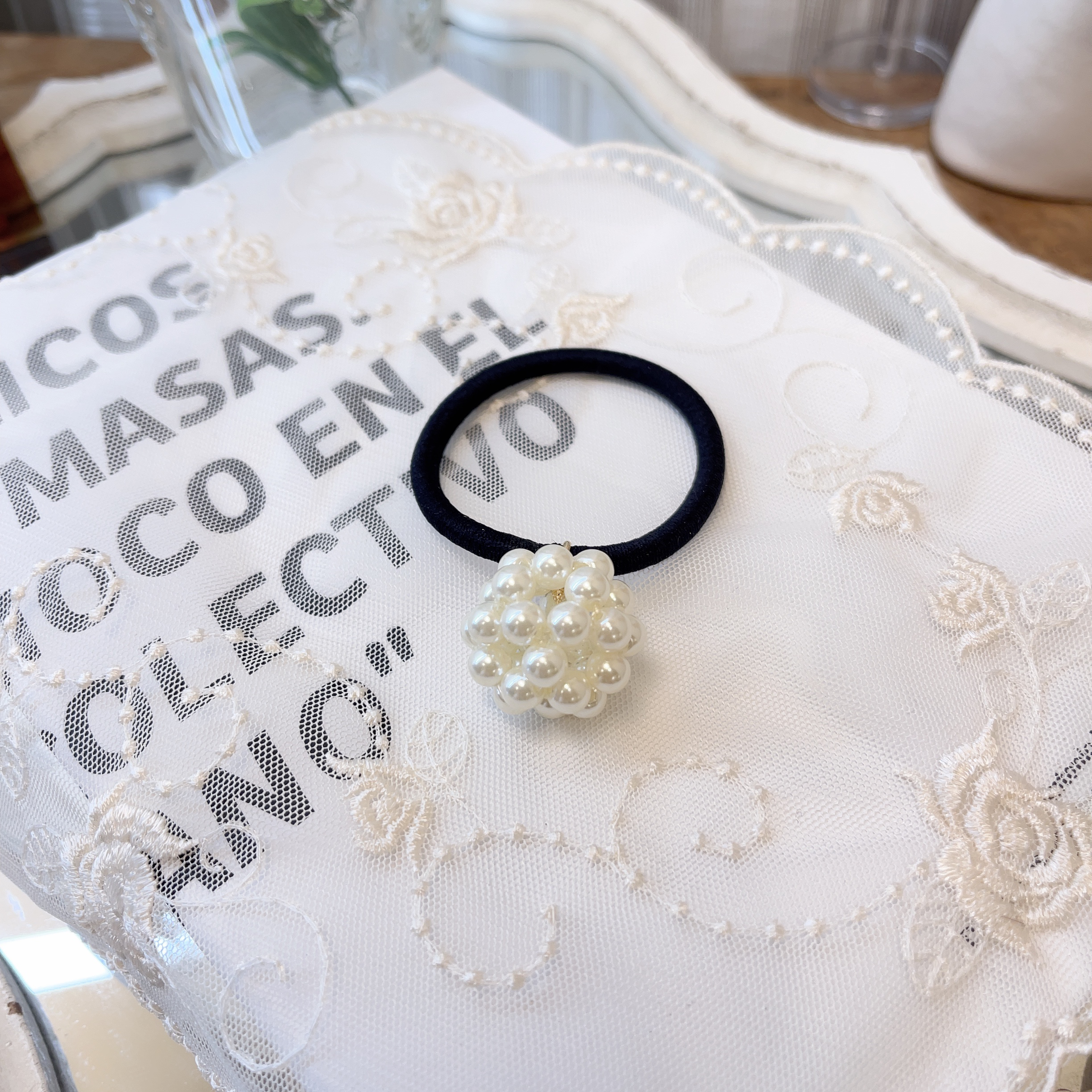 W961韩系设计春夏简约轻奢珠珠发绳