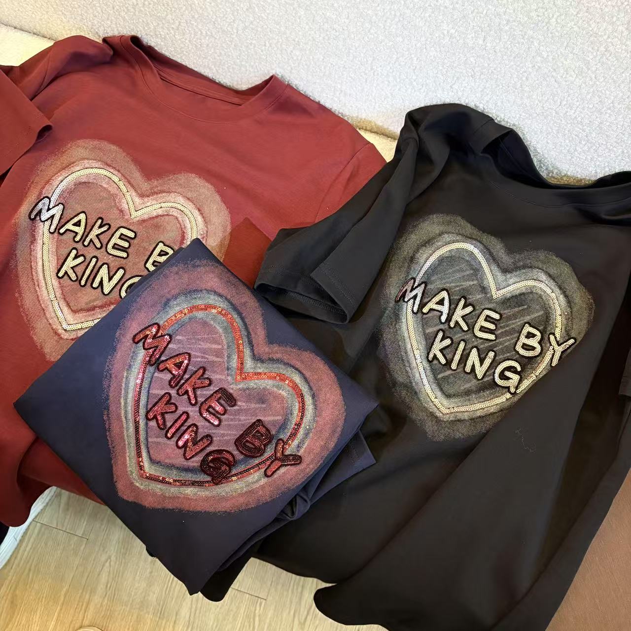 【重工撤柜T恤】高支数柔软大版显瘦百搭洋气T恤-苋 18149(66021)