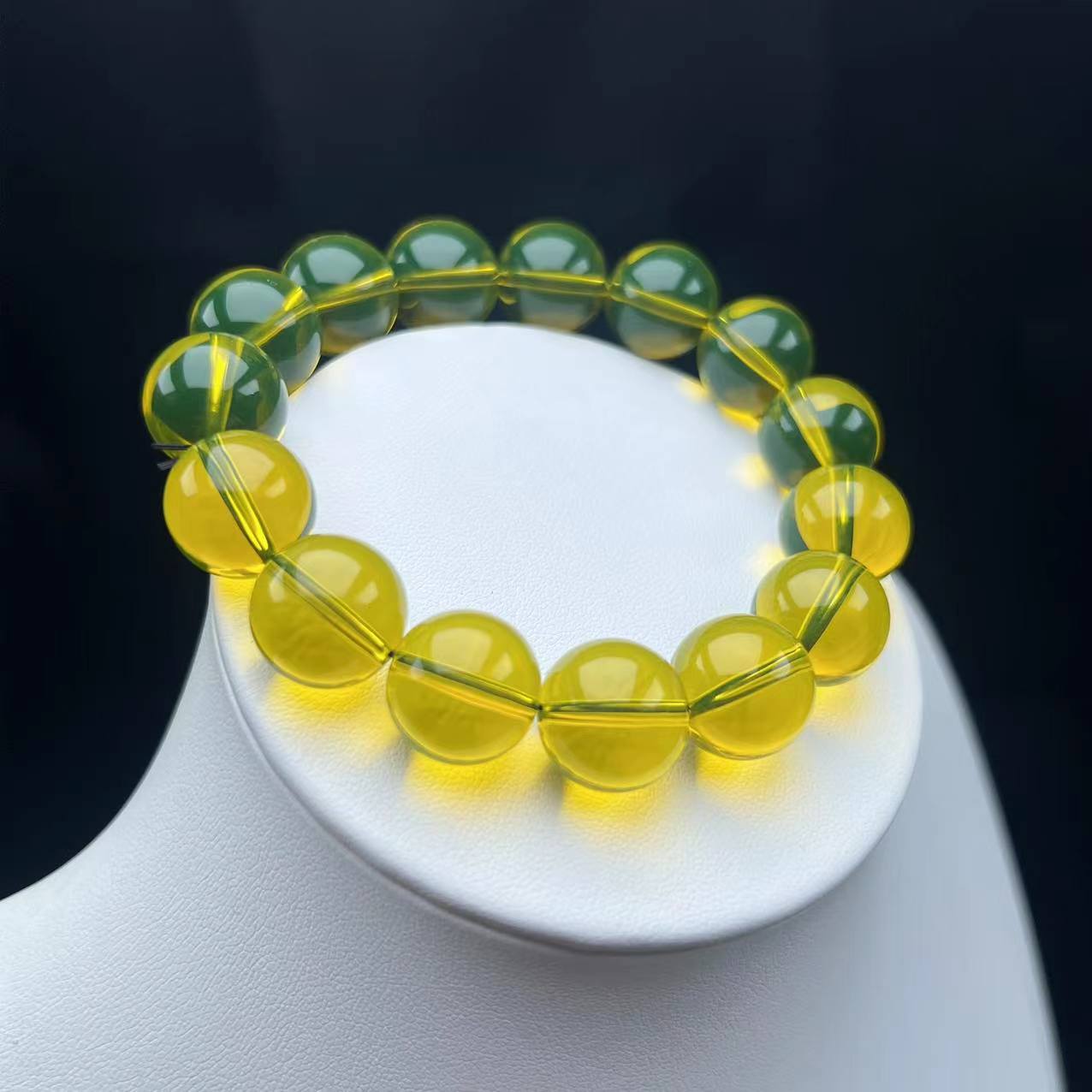 净体黄卡14m手串-F2014