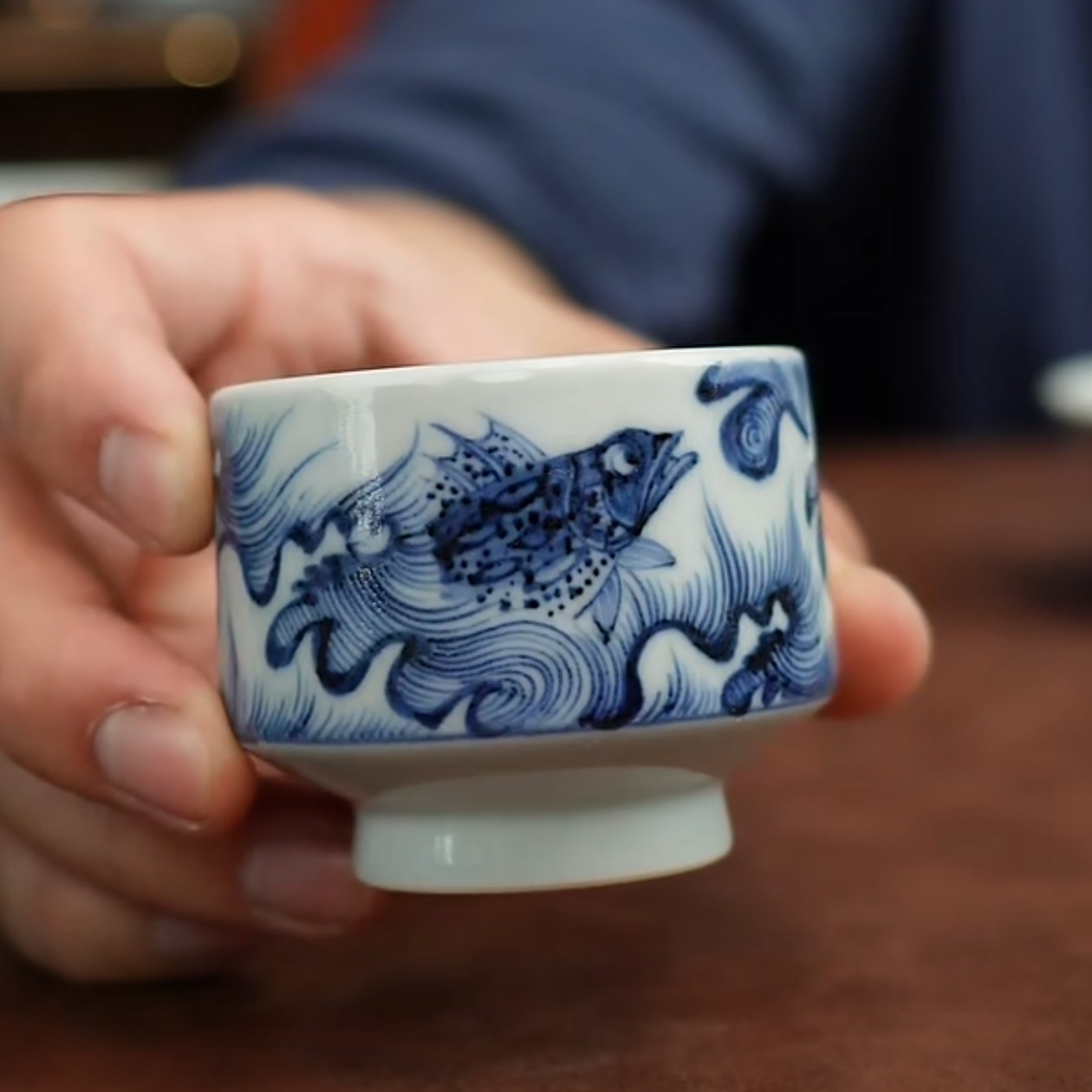 付明华柴天空造物鱼海浪小水杯